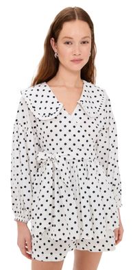 La Maregold Camila Blouse Midnight Polka Dot XL