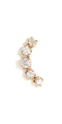 Zoe Chicco 14k Graduated Curved Prong Set Earring Stud Yellow Gold One Size