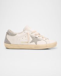 Super-Star Crystal Leather Low-Top Sneakers