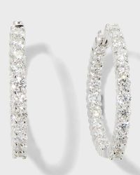 White Gold Diamond Hoop Earrings