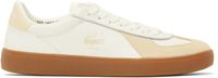 Lacoste Baskets Baseshot Pro blanc cassé et beige en cuir