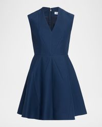 Sleeveless Geometric Seamed Mini Dress