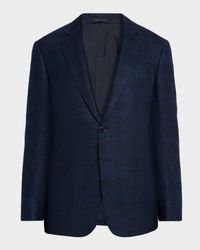 Men's Textured Windowpane Sport Coat