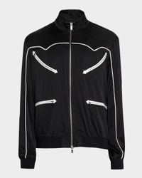 Men's Walker Noir Zip-Pocket Bomber Jacket