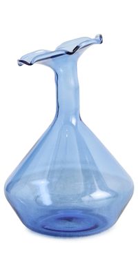 Tizo Design Curved Neck Colored Glass Vases Blue One Size