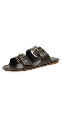 Jamie Haller The Double Buckle Slides Olive 40