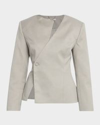 Andre Tailored Asymmetric Single-Button Jacket