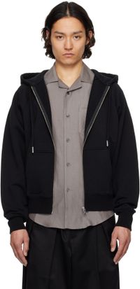 AMI Paris Black Ami de Coeur Tonal Hoodie