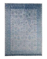 Sweet Blues Hand-Knotted Rug, 6' x 9'