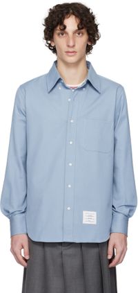 Thom Browne Blue Straight Fit Denim Shirt