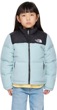 The North Face Kids Enfant | Blouson rétro 1996 Nuptse bleu rembourré en duvet