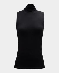 Soft Touch Sleeveless Stretch Turtleneck