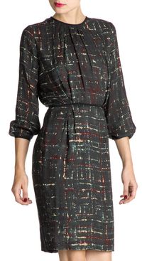 Attic And Barn - Robe fendue dos imprimée nadra - Taille L - Beige