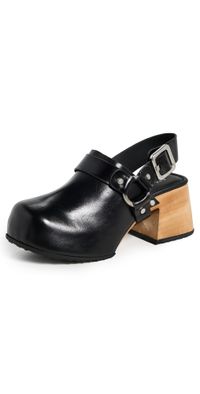 rag & bone Farrah Harness Clogs Black 37.5