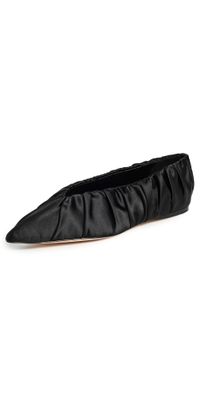 Loeffler Randall Lane Smocked Ballet Flats Black 7.5