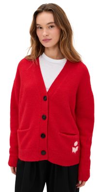 Isabel Marant Étoile Eborah Alpaca Cardigan Red 38