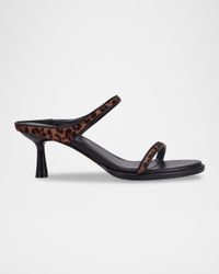 Alonde Leopard Calf Hair Sandals