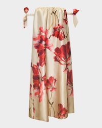 Iris Off-Shoulder Trapeze Maxi Dress