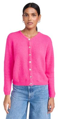 American Vintage Vitow Cardigan Rose Fluo Chine L