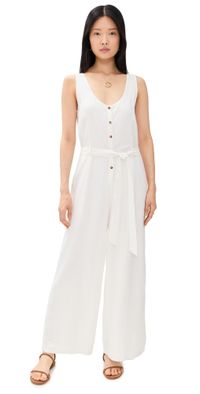 Z Supply Adler Linen Jumpsuit White M