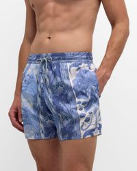 Men's Vertical Print Swim Shorts