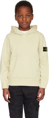 Stone Island Junior Kids Beige Patch Hoodie