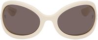 Gucci Off-White Oval Sunglasses