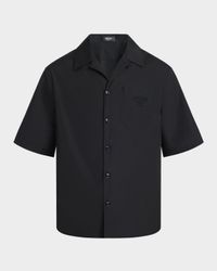 Men's Medusa Chains Poplin Camp Shirt