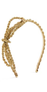 LELET NY Sasha Mesh Metal Headband Antique Gold One Size