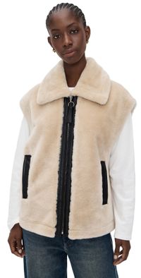 IRO Bethany Vest Black/Ecru 36