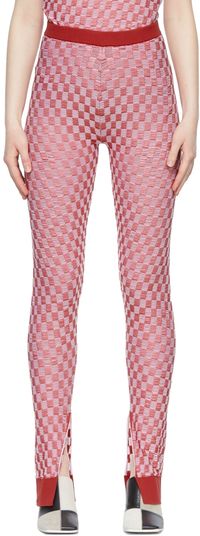 MM6 Maison Margiela Red Nylon Leggings