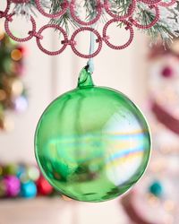 Emerald Luxe Glass Ball Christmas Ornament