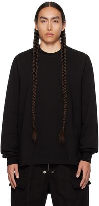 Rick Owens Pull molletonné noir à col ras du cou