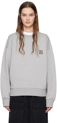 WOOYOUNGMI Gray Patch Sweatshirt