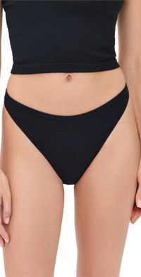 Lunya Seamless Modal High Cut Thong Immersed Black XS