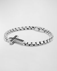Men's Streamline Cross Bracelet in Silver, 5mm