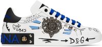 Dolce&Gabbana White Calfskin Portofino Sneakers