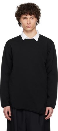 Comme des Garçons Homme Plus Black Asymmetrical Sweatshirt