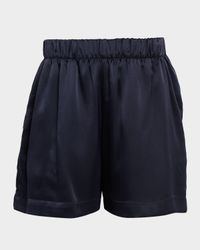 Brynn Silk Charmeuse Wide-Leg Shorts