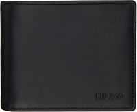 Hugo Black Leather Embossed Logo Wallet