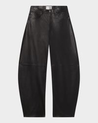 The Leather Bubble Jeans