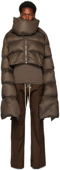 Rick Owens Brown Babel Mountain Down Jacket