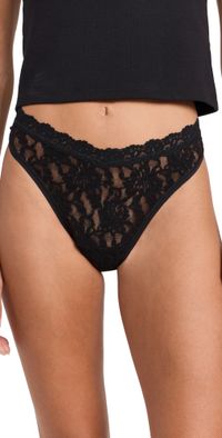 Hanky Panky Signature Lace High Cut Thong Black XS