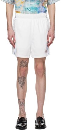 Casablanca Short coupe-vent blanc à imprimé Midnight Acropolis