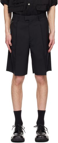 UNDERCOVER Short noir à anneau circulaire