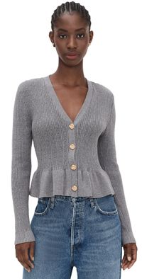 Generation Love Lirio Pointelle Cardigan Charcoal XL
