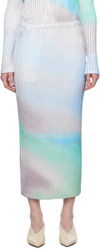 ISSEY MIYAKE Blue Suffused Pleats Maxi Skirt