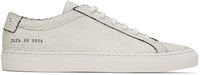 Common Projects Baskets Achilles blanc cassé et noir en cuir craquelé