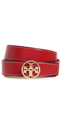 Tory Burch 1.5 Miller Smooth Reversible Belt Tory Red/Ginger Shortbread/Gol XS
