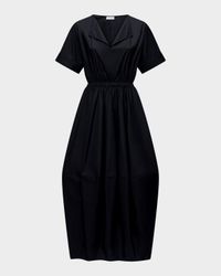 Beatrice Ruched Cotton Midi Dress
